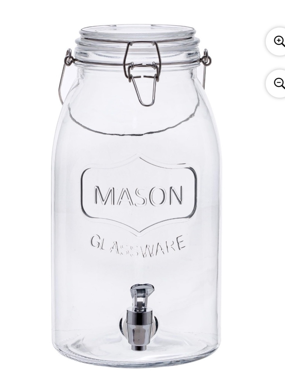 Mason Clear Glass Beverage Dispenser